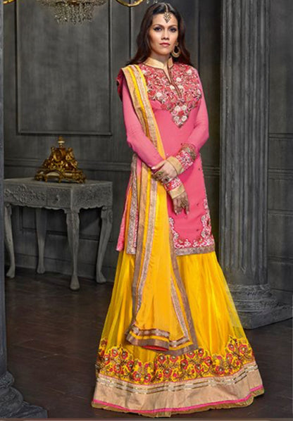 Beautiful designer long top lengha