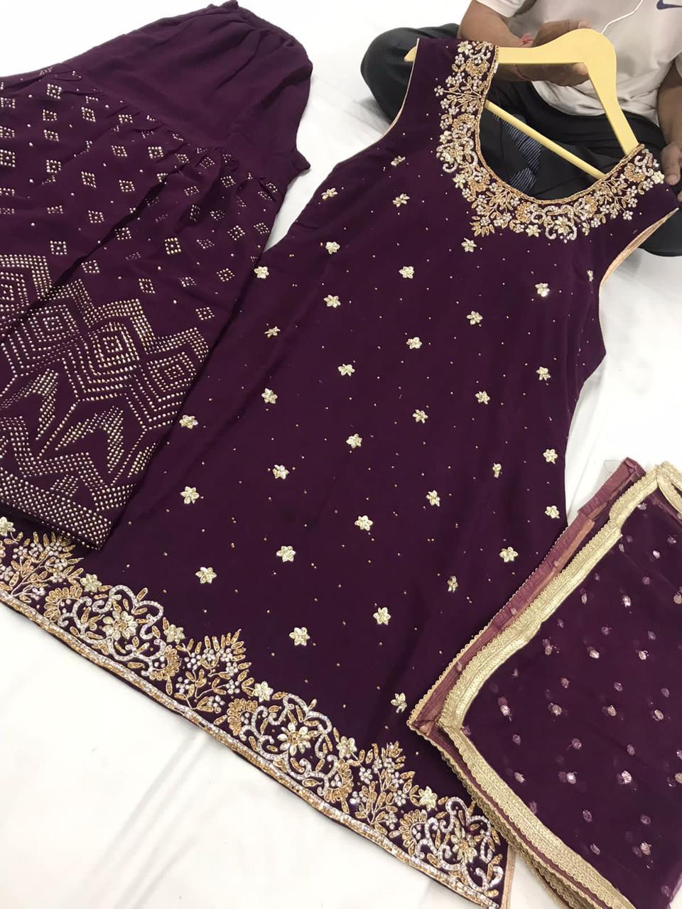 Beautiful designer sharara suit