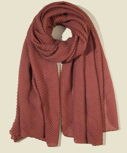 Beautiful designer pleated cotton scarf