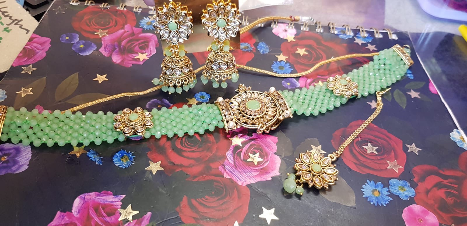 Beautiful designer choker necklace set