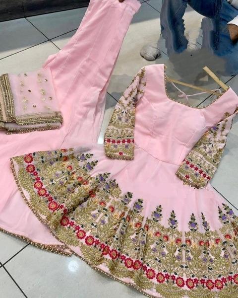 Beautiful designer plazo suit