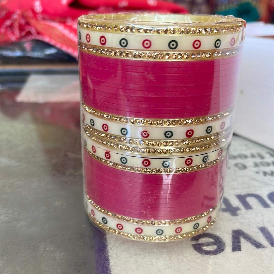 Beautiful designer chura bangles set