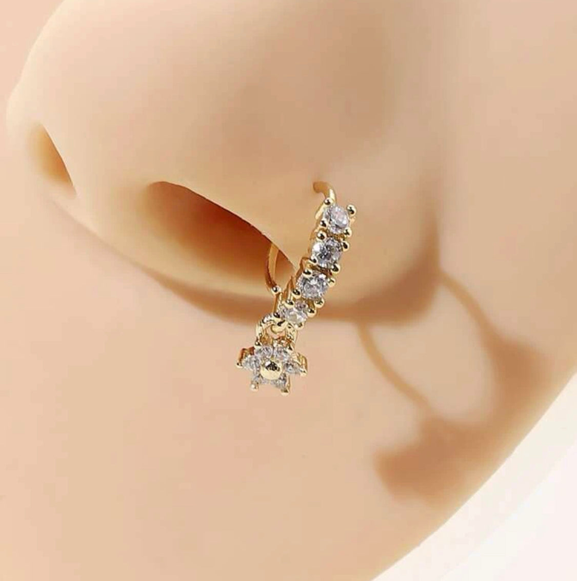 Beautiful designer stone nose ring