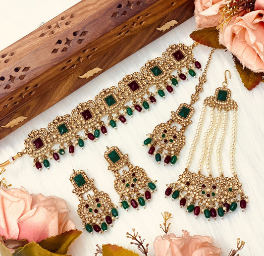 Beautiful designer pakistani style necklace set