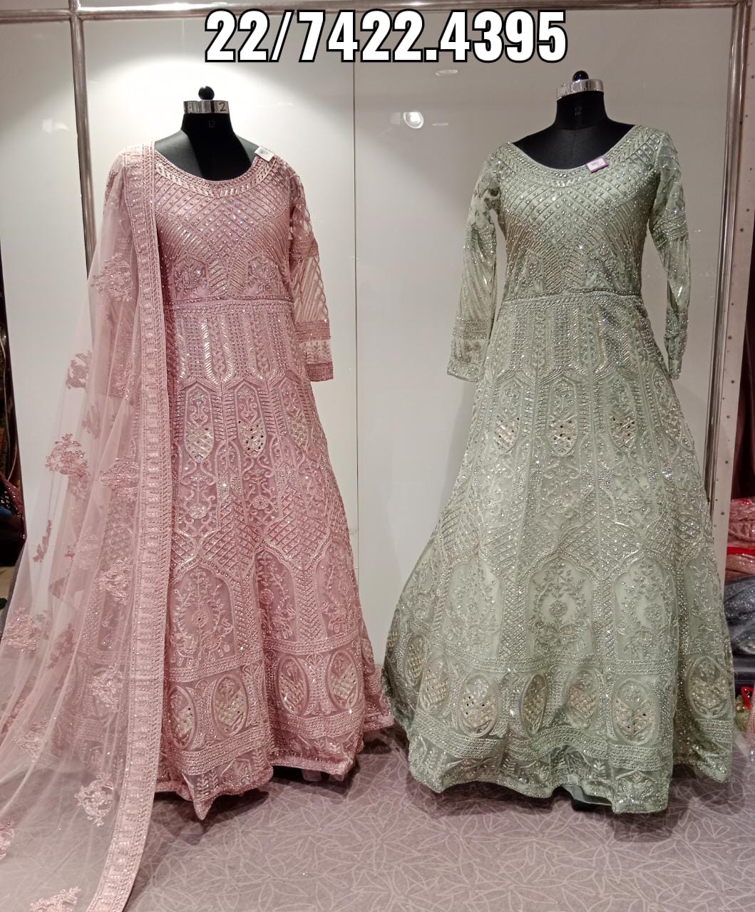 Beautiful designer gown style anarkali suit