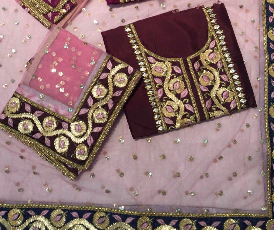 Beautiful designer unstitched punjabi patiala suit