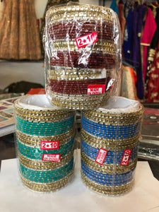 Beautiful designer kundan and  metal bangles