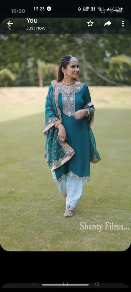 Beautiful designer unstiched suit