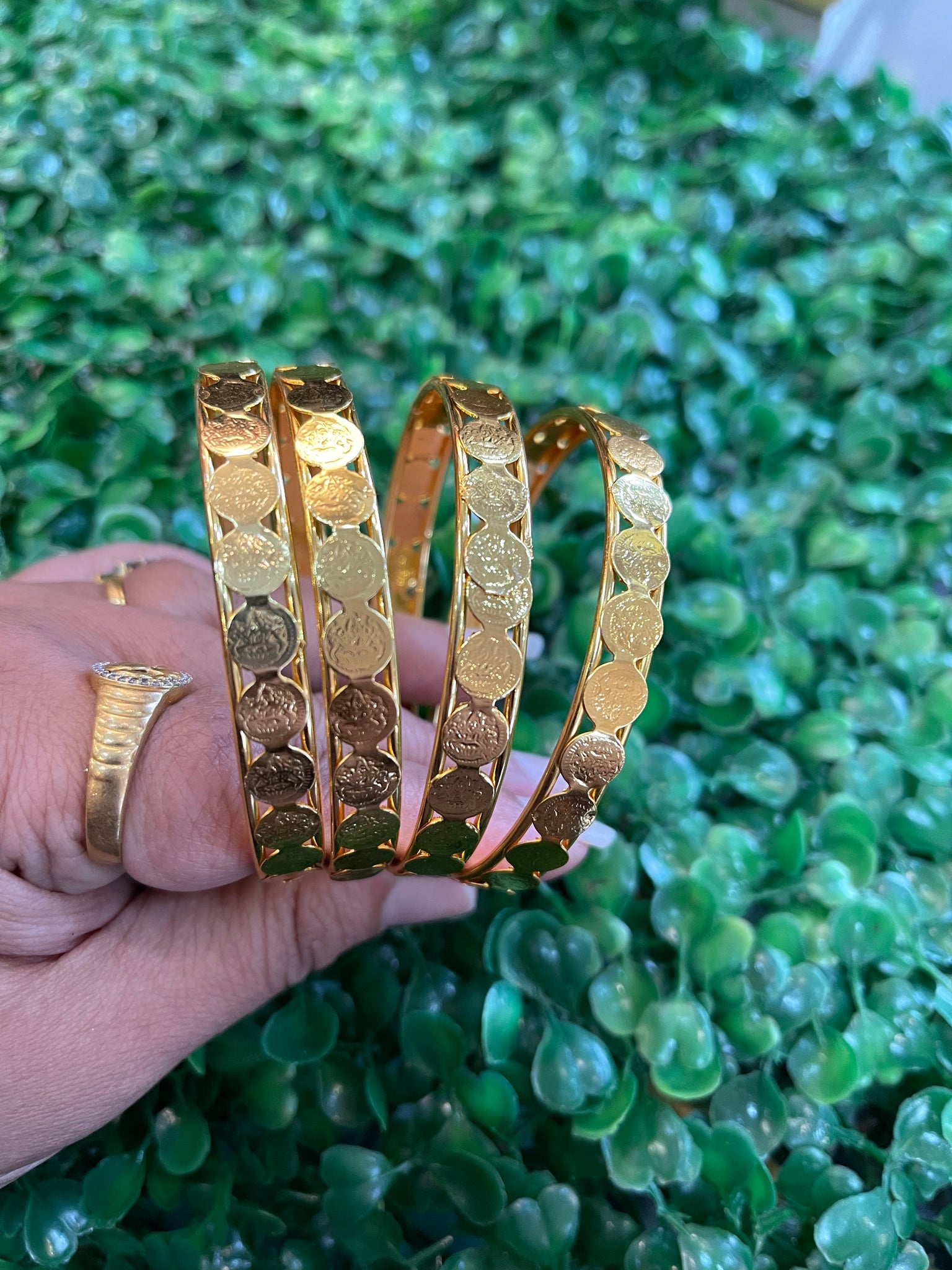 Beautiful designer gold bangle set