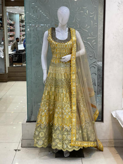 Beautiful designer gown style anarkali suit