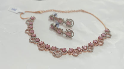 Beautiful designer American diamond necklace set