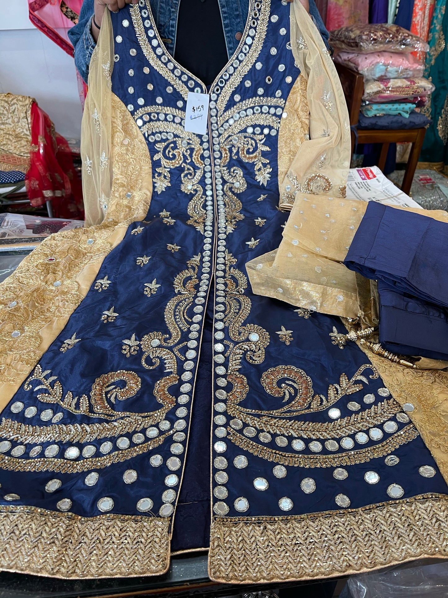 Beautiful designer long top lengha