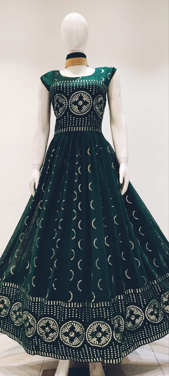 Beautiful designer gown style anarkali suit