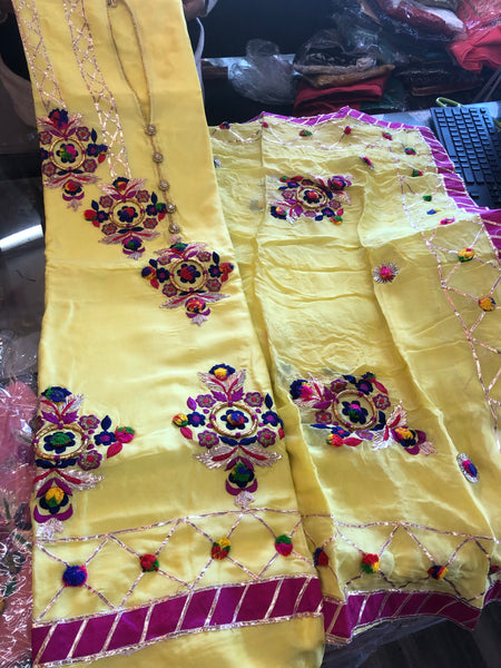 Beautiful designer unstitched Punjabi patiala suit
