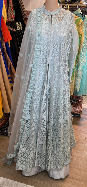 Beautiful designer fully embroidery koti with gown