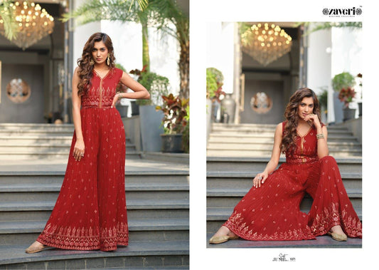 Beautiful designer indo western jump suit