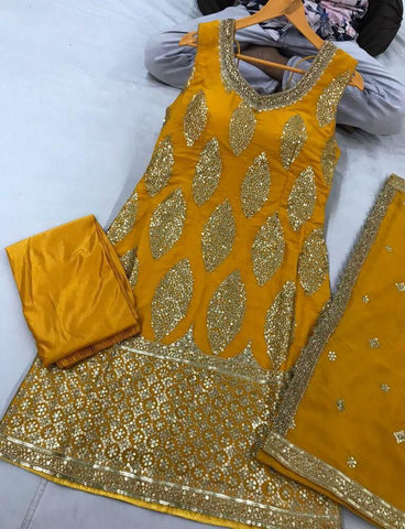 Beautiful designer straight  embroidery suit