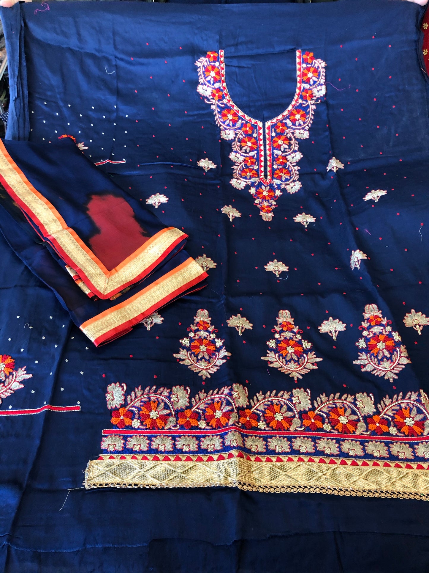 Beautiful designer unstitched punjabi patiala suit