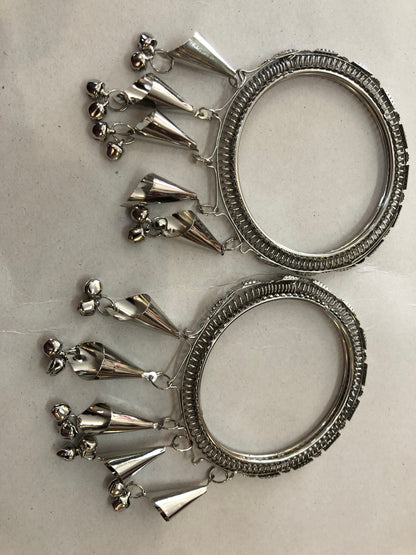 Beautiful designer silver bangle set
