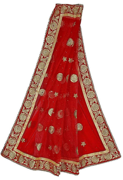 Beautiful designer bridal Women's Net Dupatta with Embroidery with Hand Work
