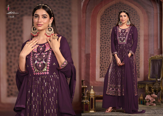 Beautiful designer Georgette With Nyra Cut Style Suits