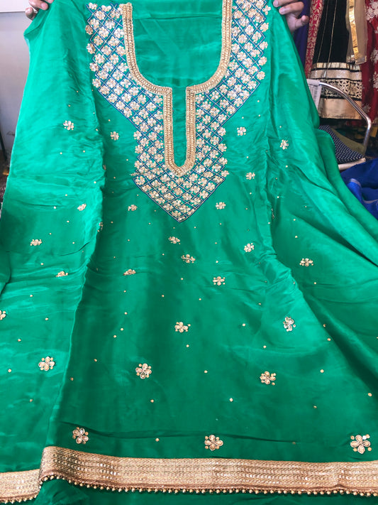 Beautiful designer unstitched punjabi patiala suit