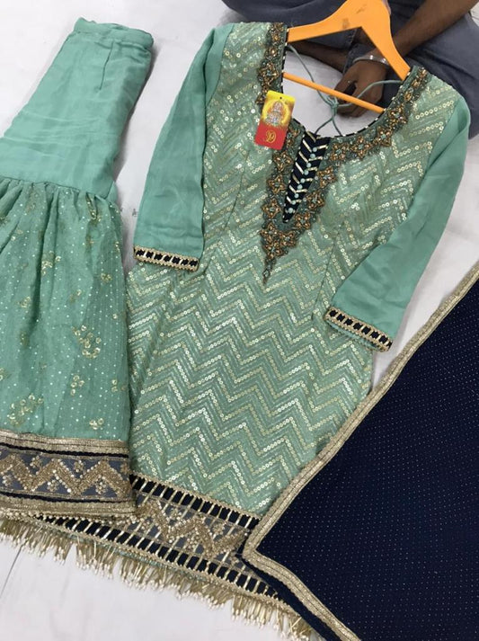 Beautiful designer sharara suit