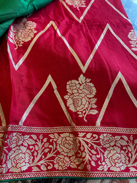 Beautiful designer dola silk saree
