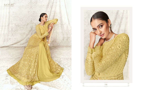 Beautiful designer lucknowi embroidery long top lengha suit