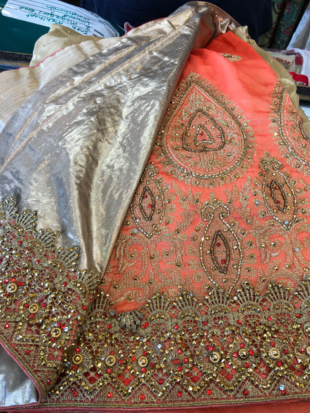 Beautiful designer silk heavily embroidery saree