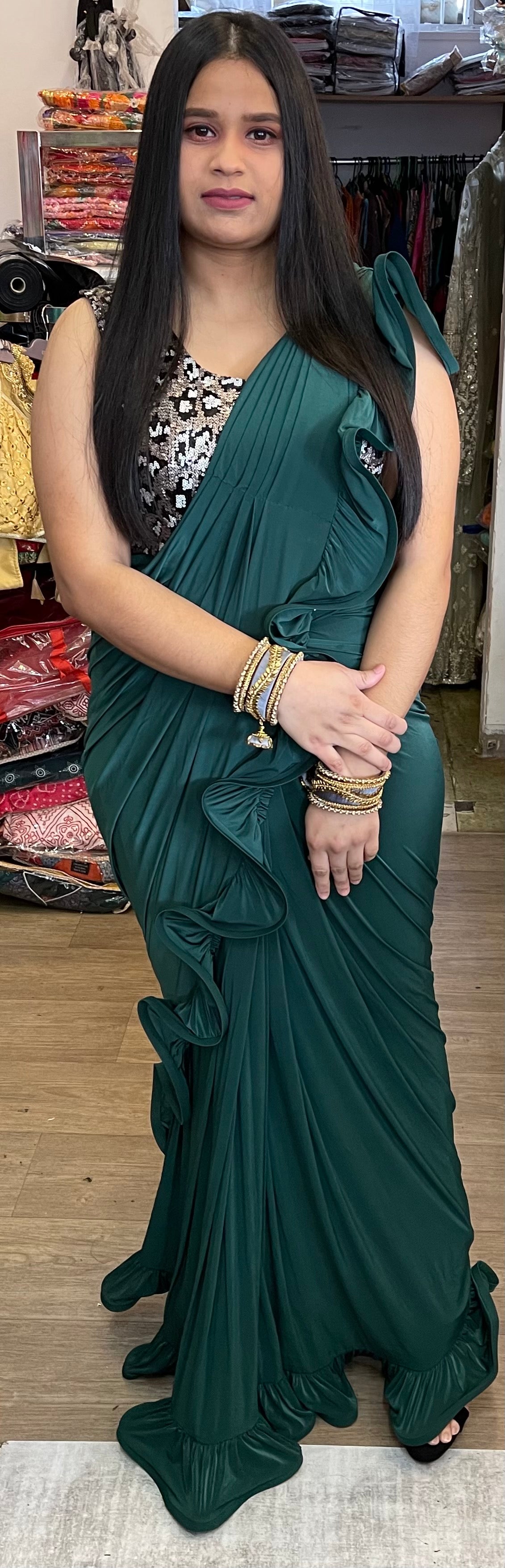 Beautiful designer ready made saree with stitch blouse