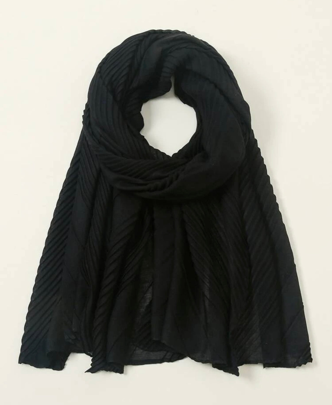 Beautiful designer pleated cotton scarf