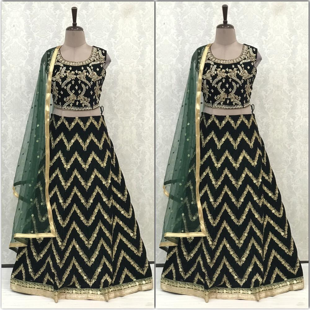 Beautiful designer heavily embroidery lengha choli suit