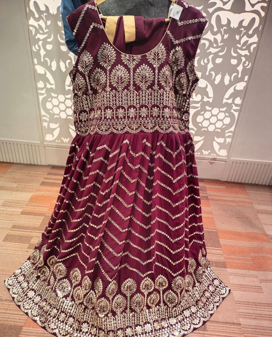 Beautiful designer gown style anarkali suit