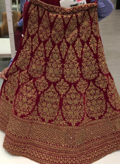 Beautiful designer heavily embroidery bridal lengha