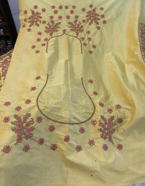 Beautiful designer semi stitch floral embroidery lengha choli