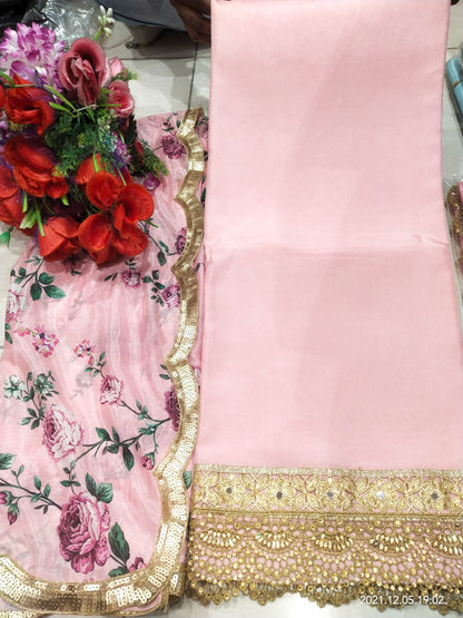 Beautiful designer unstitched punjabi patiala suit