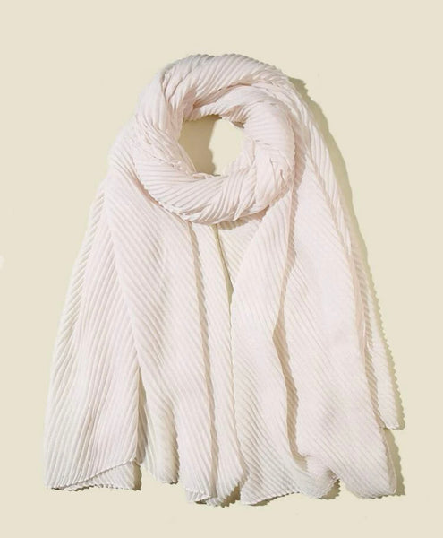 Beautiful designer pleated cotton scarf