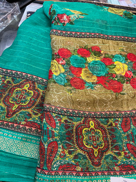 Beautiful designer floral saree