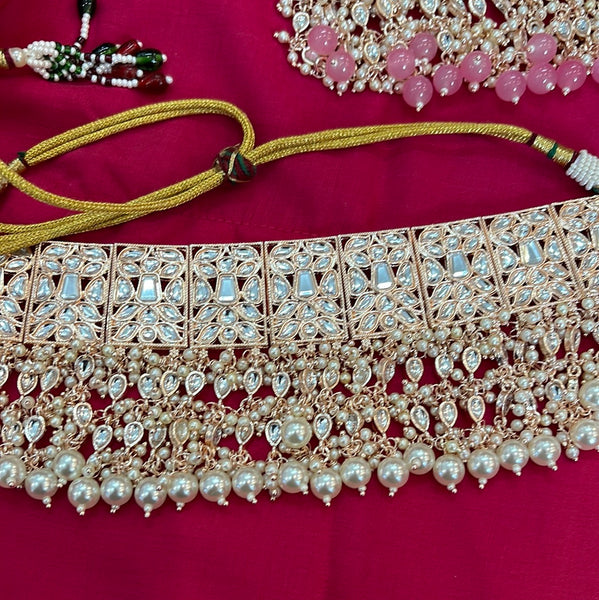 Beautiful designer choker necklace with earring set