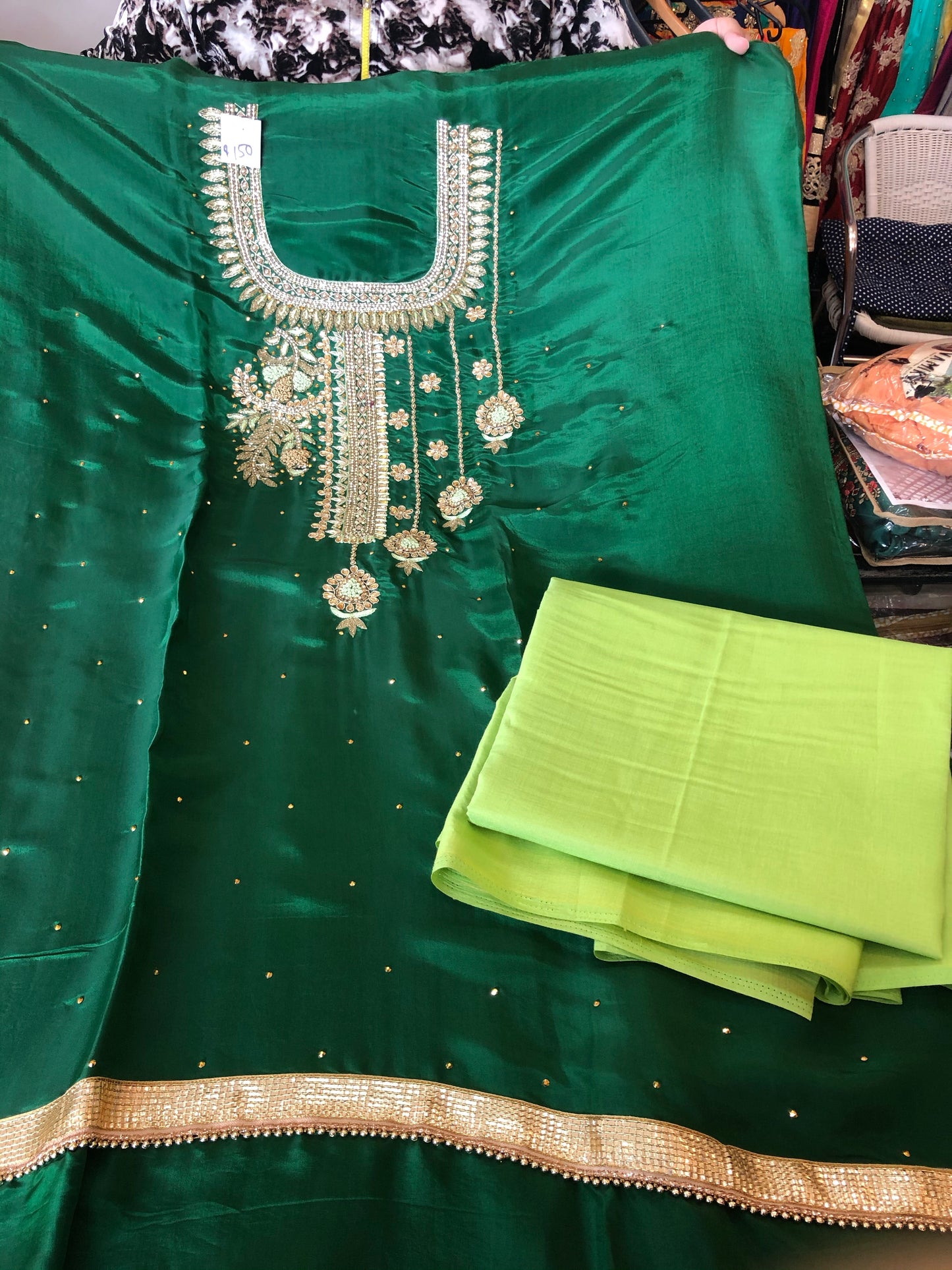 Beautiful designer unstitched punjabi patiala suit