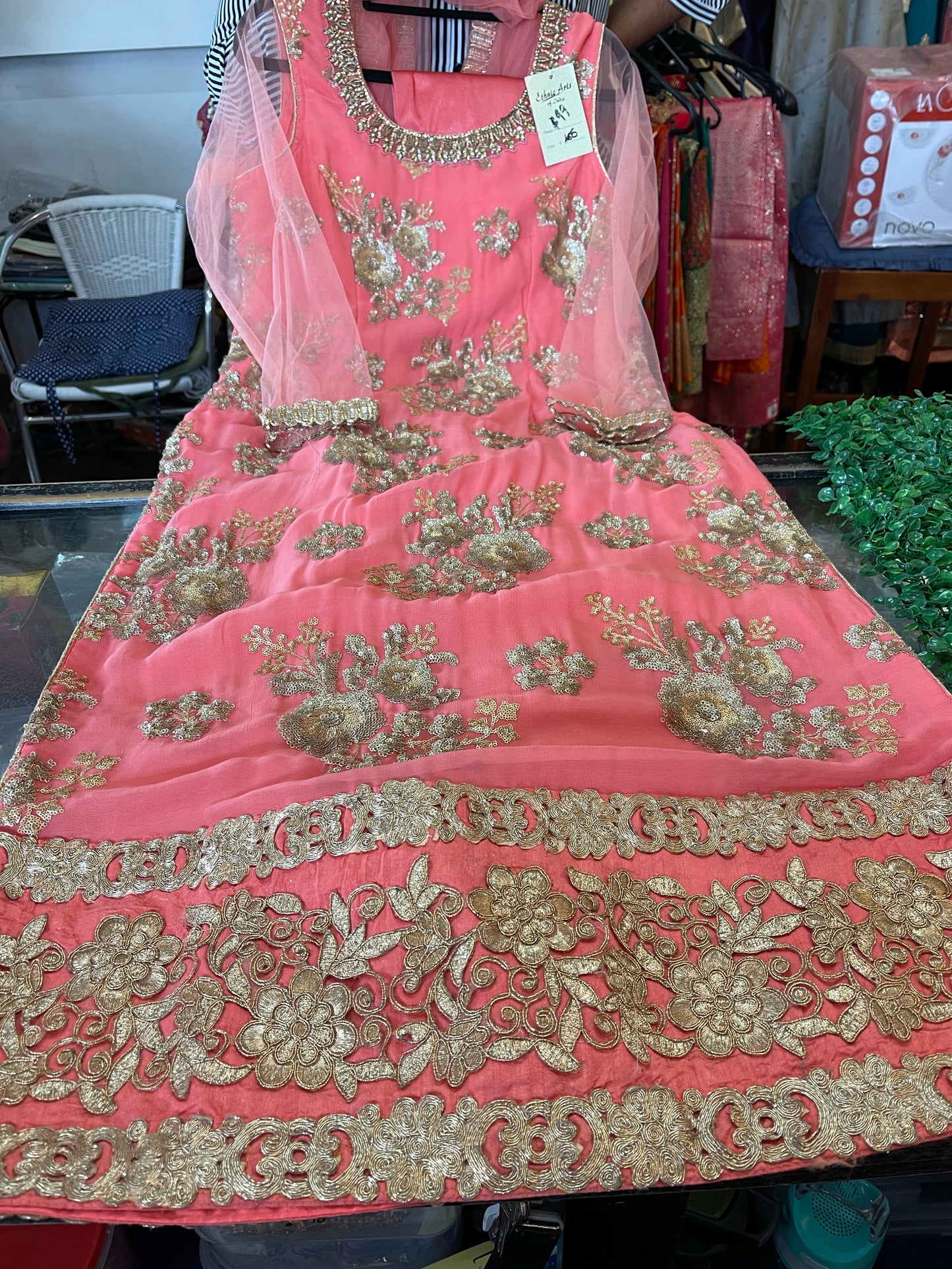 Beautiful designer straight Churidar suit