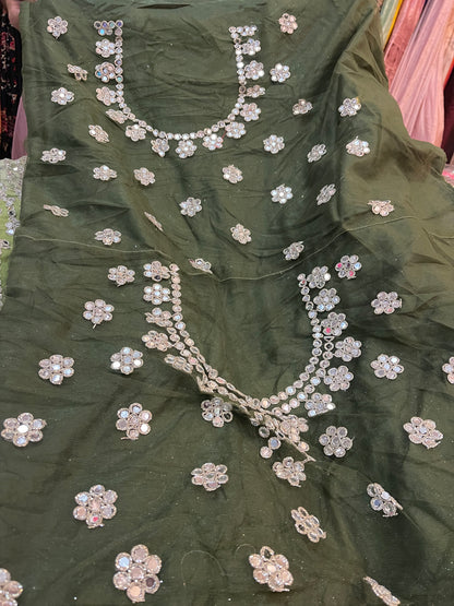 Beautiful designer unstitched lengha